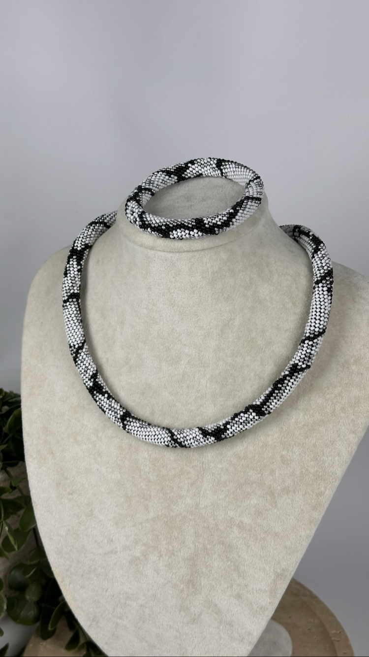 Yılan Desen Bohem Kolye Bileklik Takım