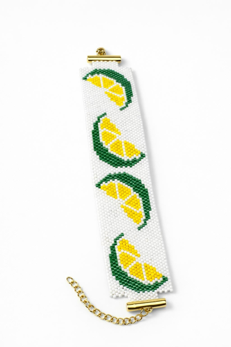 Limoncello - Miyuki limon dilimi desenli bileklik 
