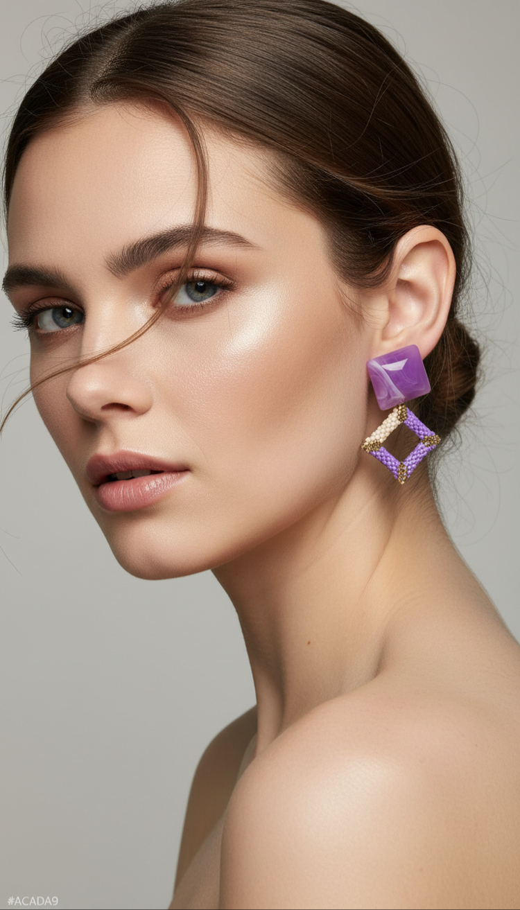 Lilura – El Yapımı Geometrik Boncuk Küpe