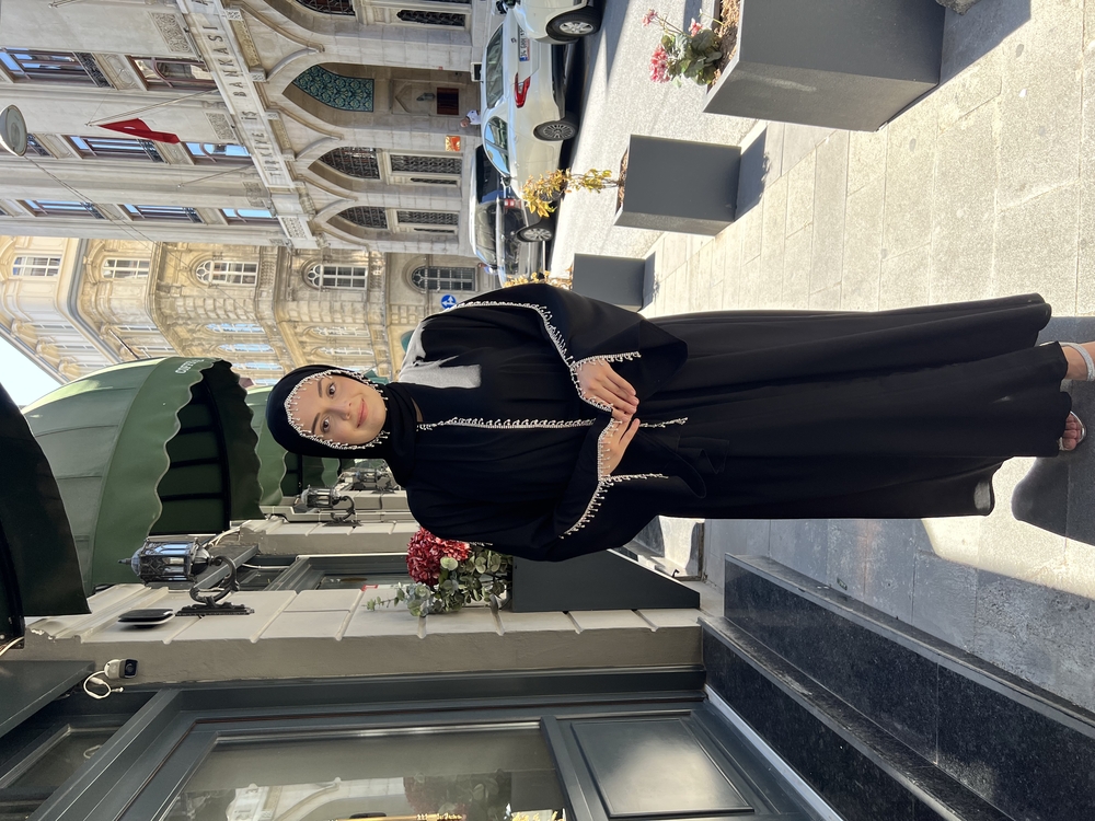 Siyah inci rüya abaya ✨