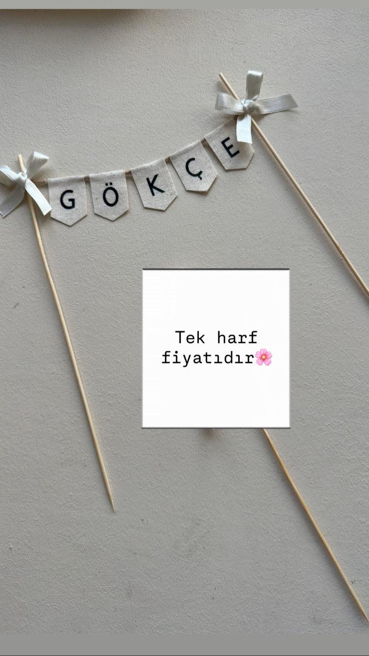 İSİMLİ FLAMA PASTA SÜSÜ