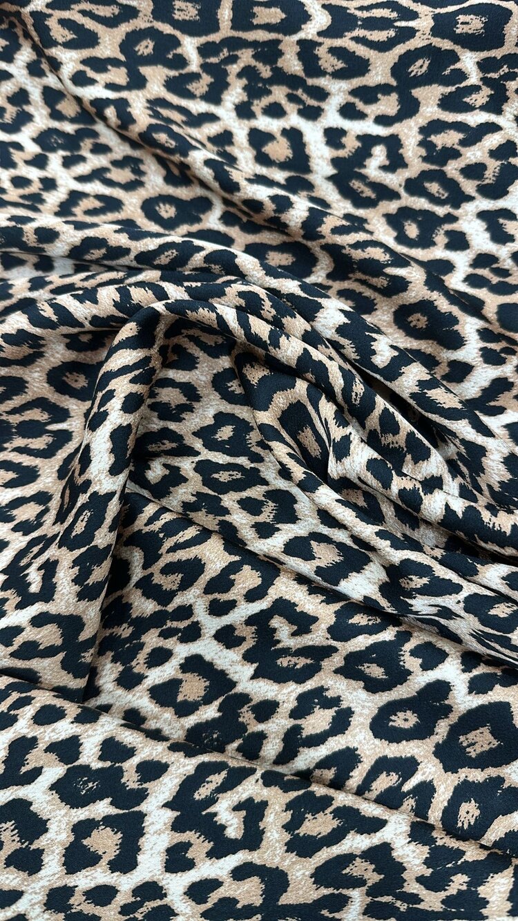 LEOPAR KÜÇÜK DESEN KOBE SATEN KUMAŞ