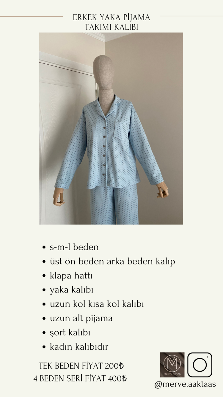ERKEK YAKA PİJAMA TAKIMI SERİ