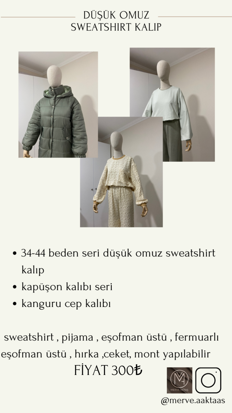 34-44 BEDEN SERİ SWEATSHİRT KALIBI
