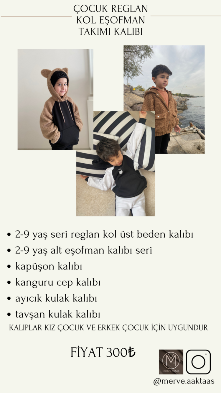 2-11 YAŞ SERİ REGLAN KOL TAKIM KALIBI