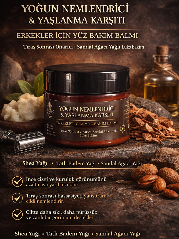 Erkekler İçin Yaşlanma Karşıtı&Yoğun Nemlendirici Balsam