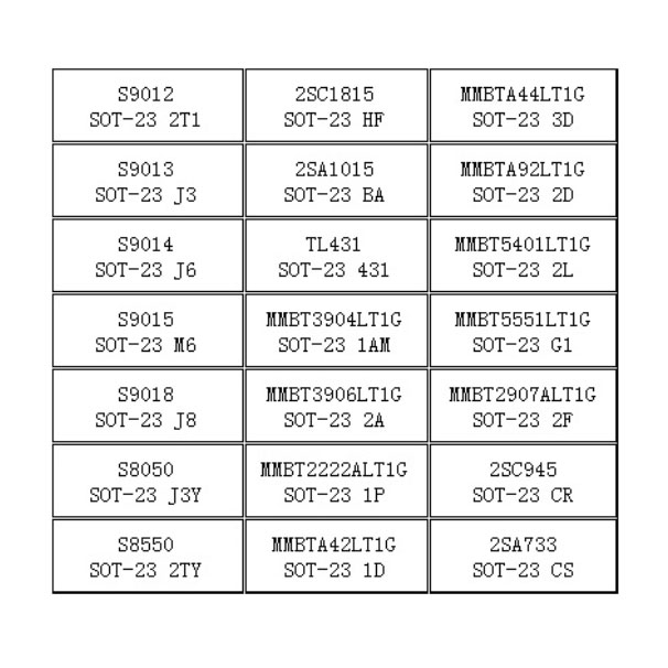 SOT-23 SMD Transistör Seti Kitabı 525 Parça