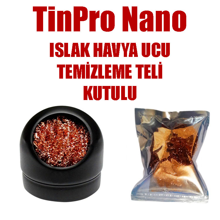 TinPro Nano Kutulu Islak Havya Ucu Temizleme Teli