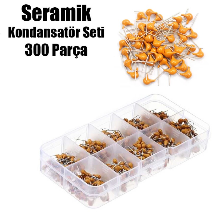 Seramik Kondansatör Seti 300 Parça 10 Çeşit 