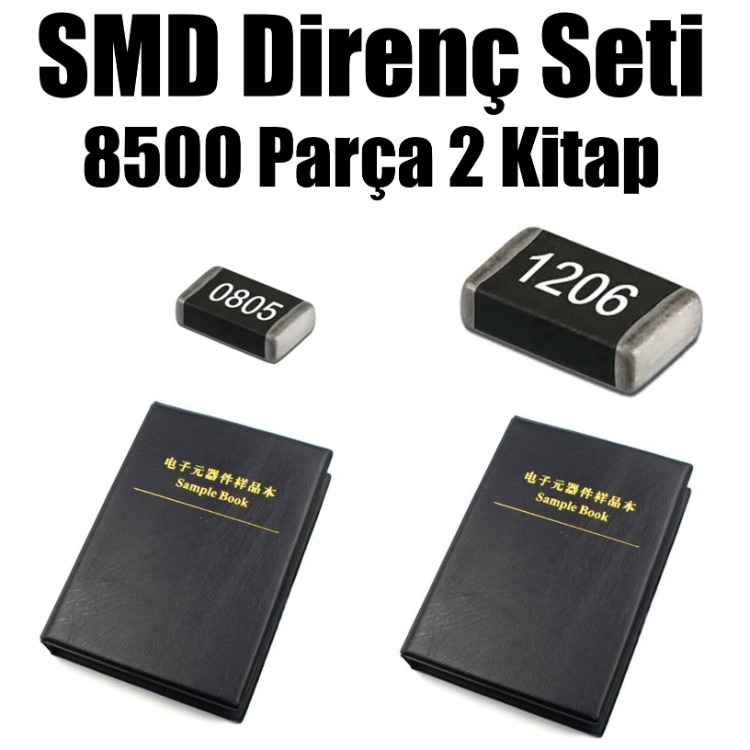 Smd Direnç Seti Kitabı 8500 Parça 2'li Set