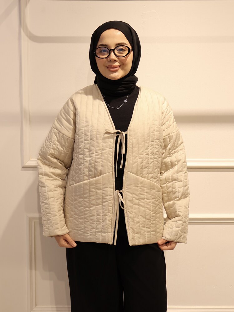 Kapitone Bağlamalı Mont