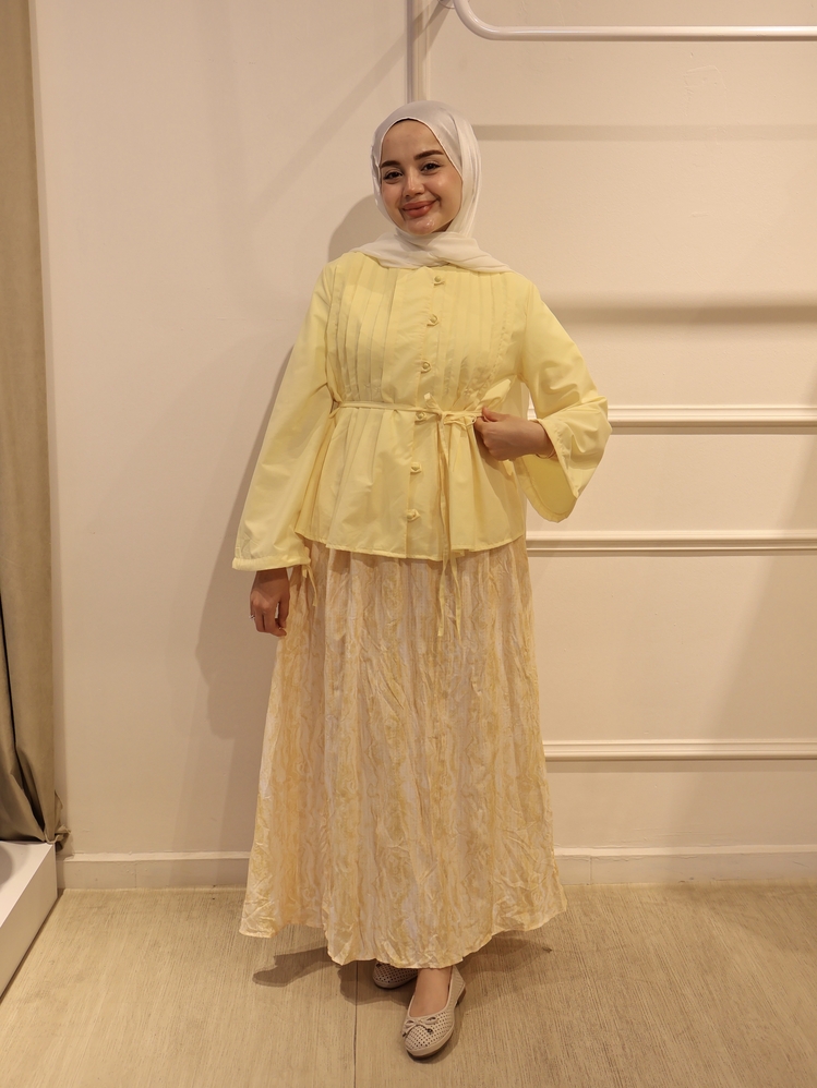 Rüya Etekli Takım Sarı