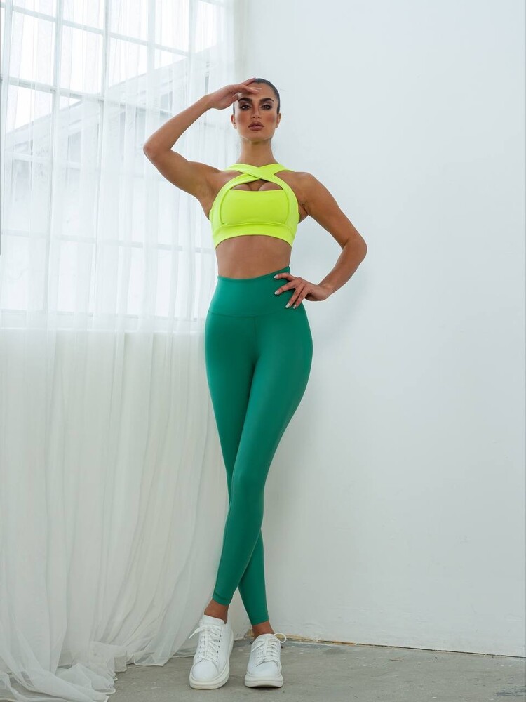 BENETTON YEŞİL YÜKSEK BEL TAYT KOD NO: 427