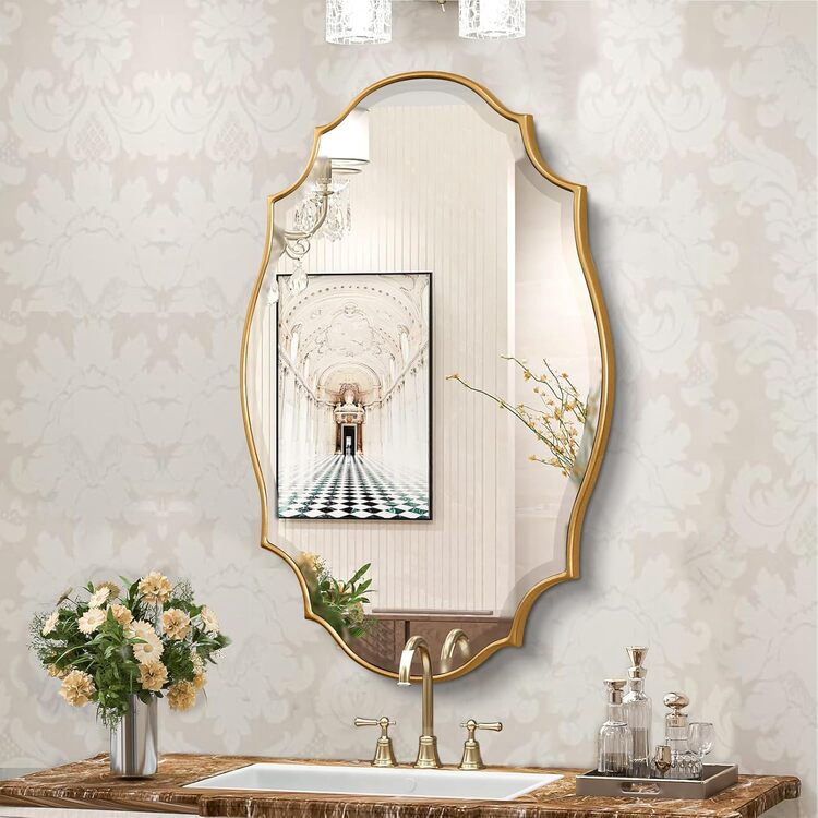 50x105 Gold Çerçeveli Asimetrik Ayna