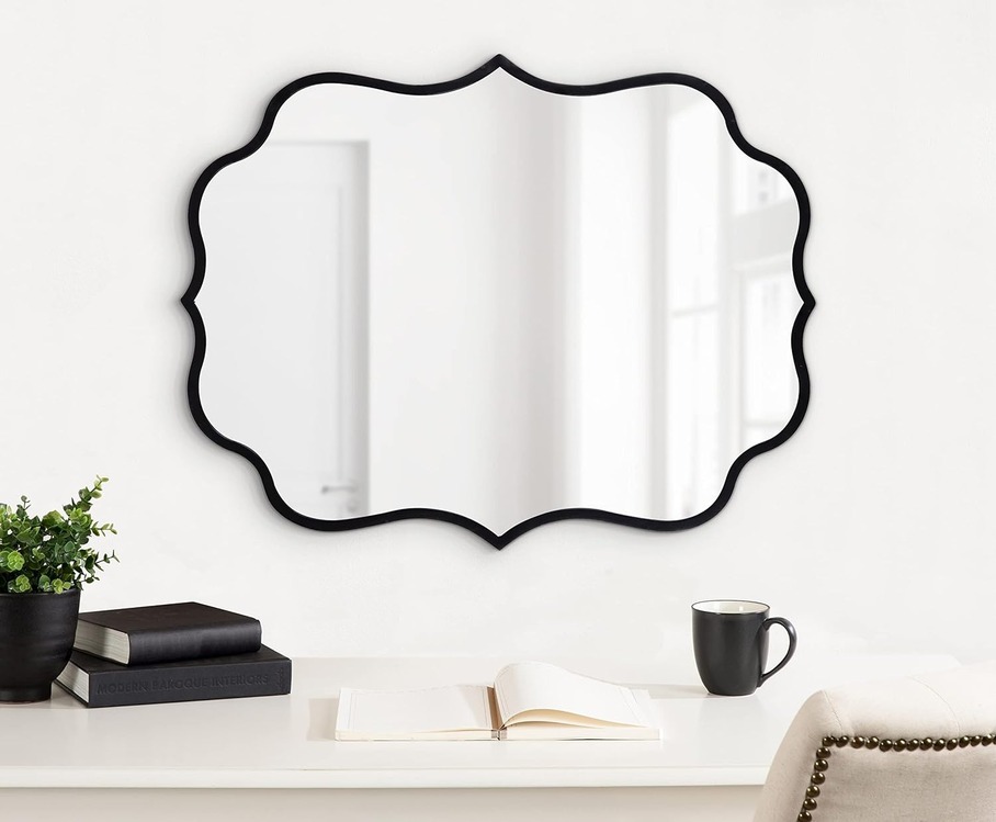 60x80 Siyah Çerçeveli Asimetrik Ayna