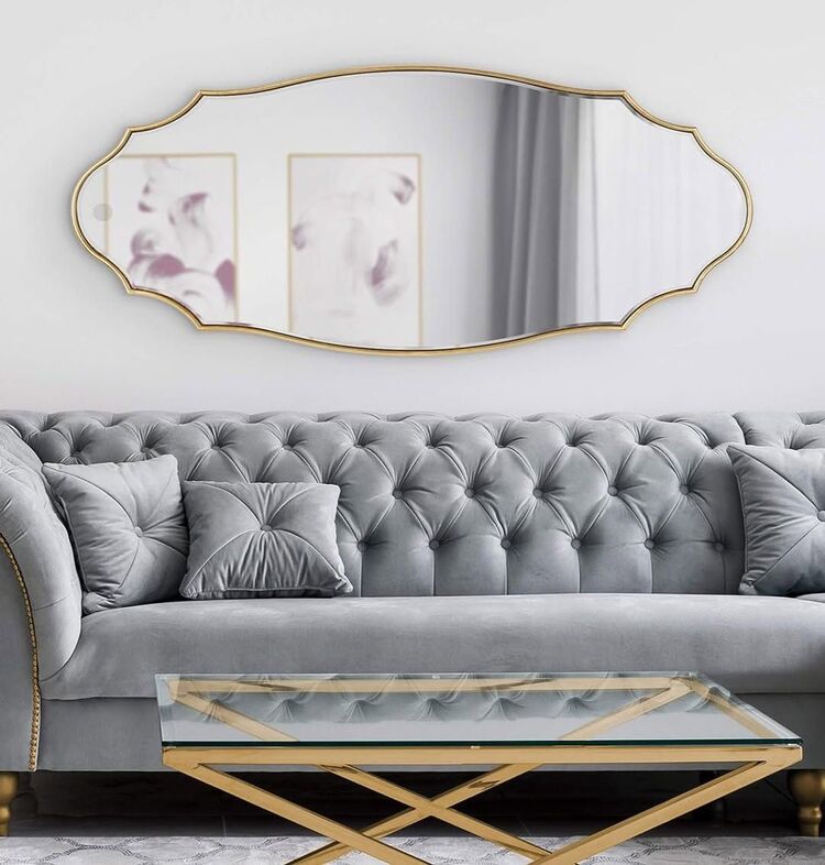 50x105 Gold Çerçeveli Asimetrik Ayna