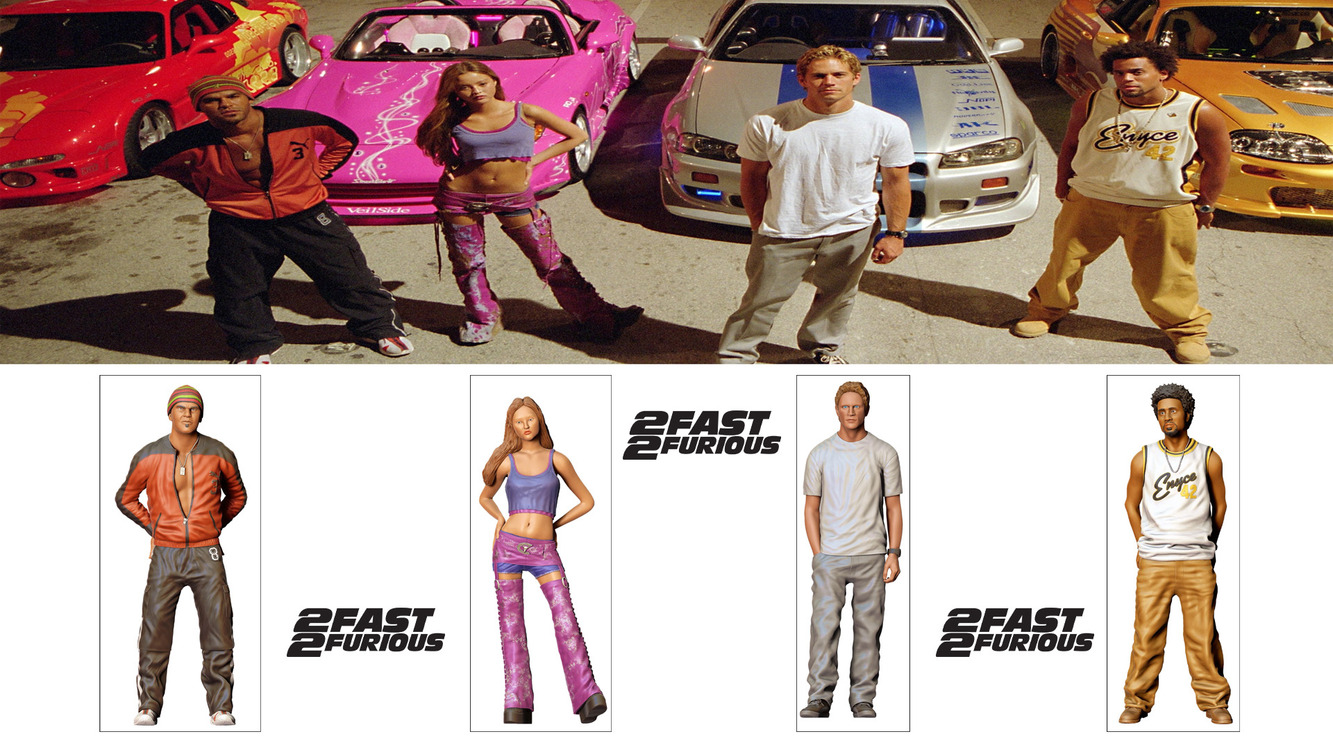 2 Fast 2 Furious Figür Seti