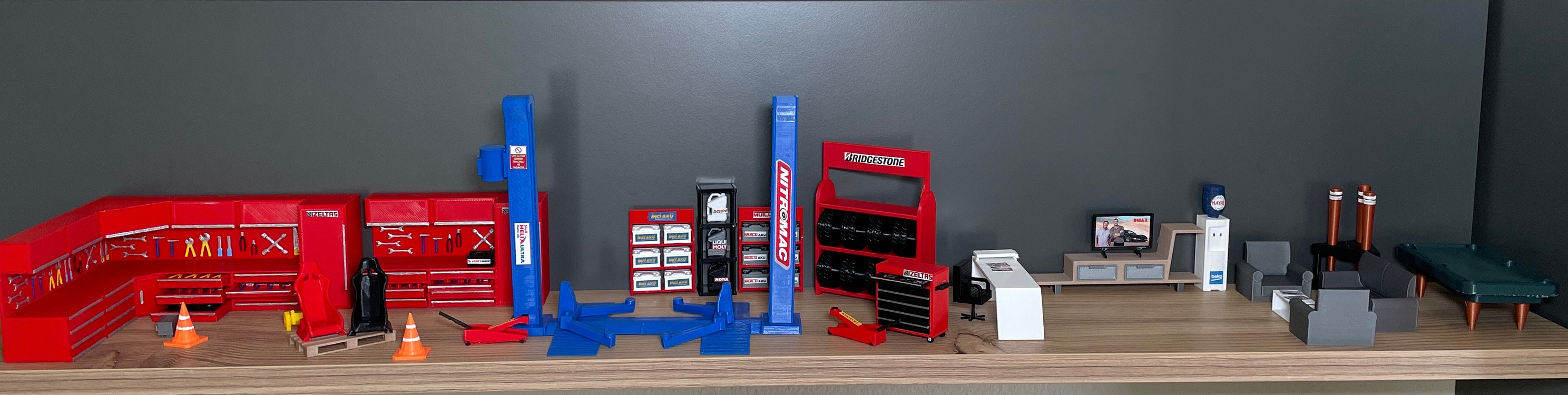 1/18 - 1/24 Garaj Ekipmanları Set
