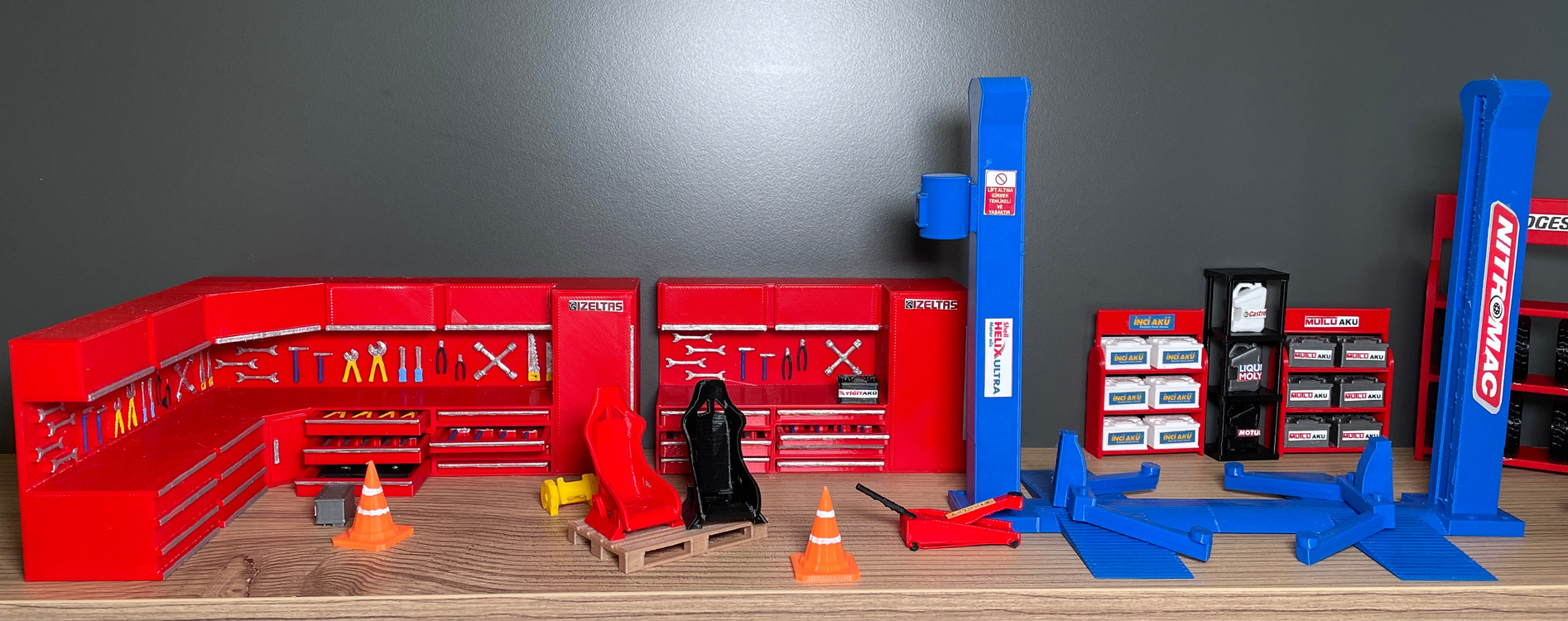 1/18 - 1/24 Garaj Ekipmanları Set