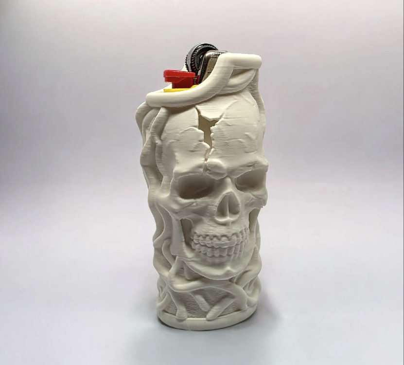 Kurukafa (Skull) Oymalı Çakmak Kılıfı