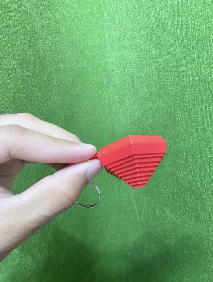 3D Baskı Altıgen Spiral Anahtarlık | Geometrik Tasarım | Renkli Anahtarlık