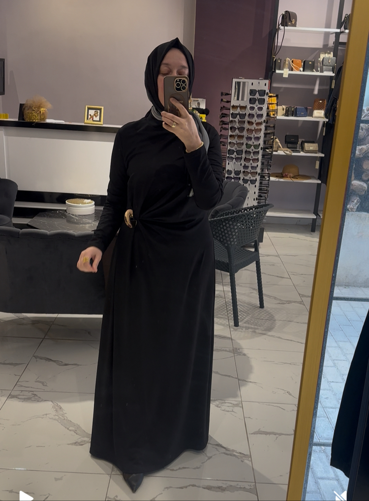 Almarwahblack siyah elbise