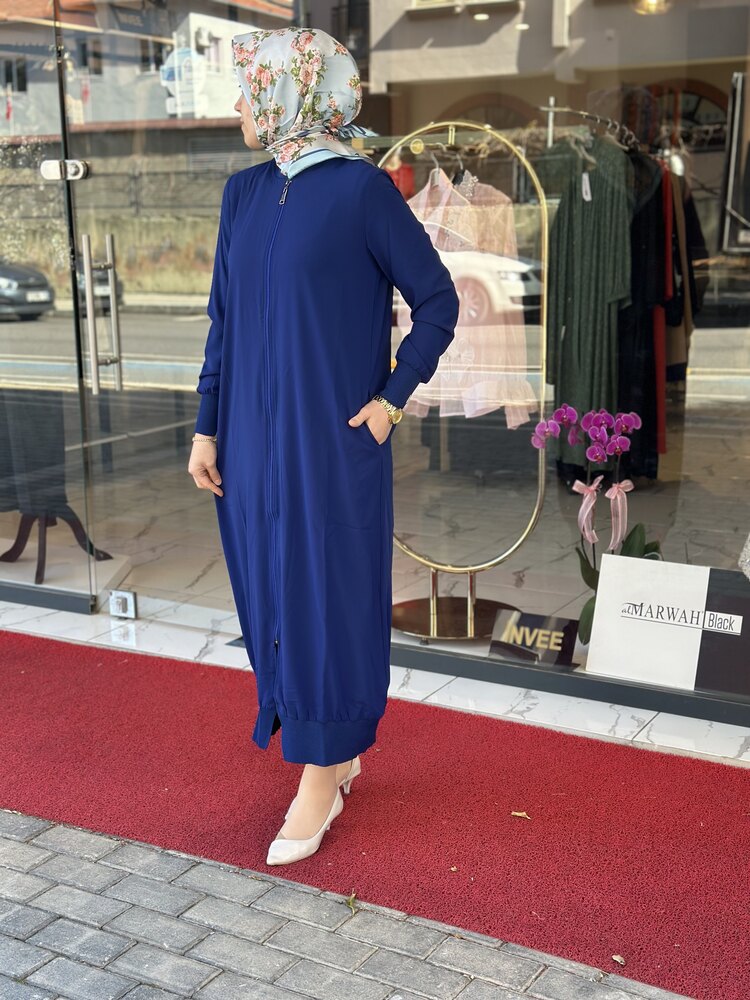 İnvee fermuarlı ferace