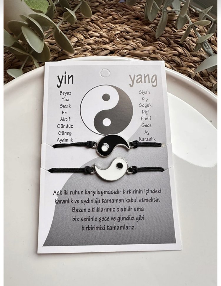 Sevgiliye Ying Yang Bileklik