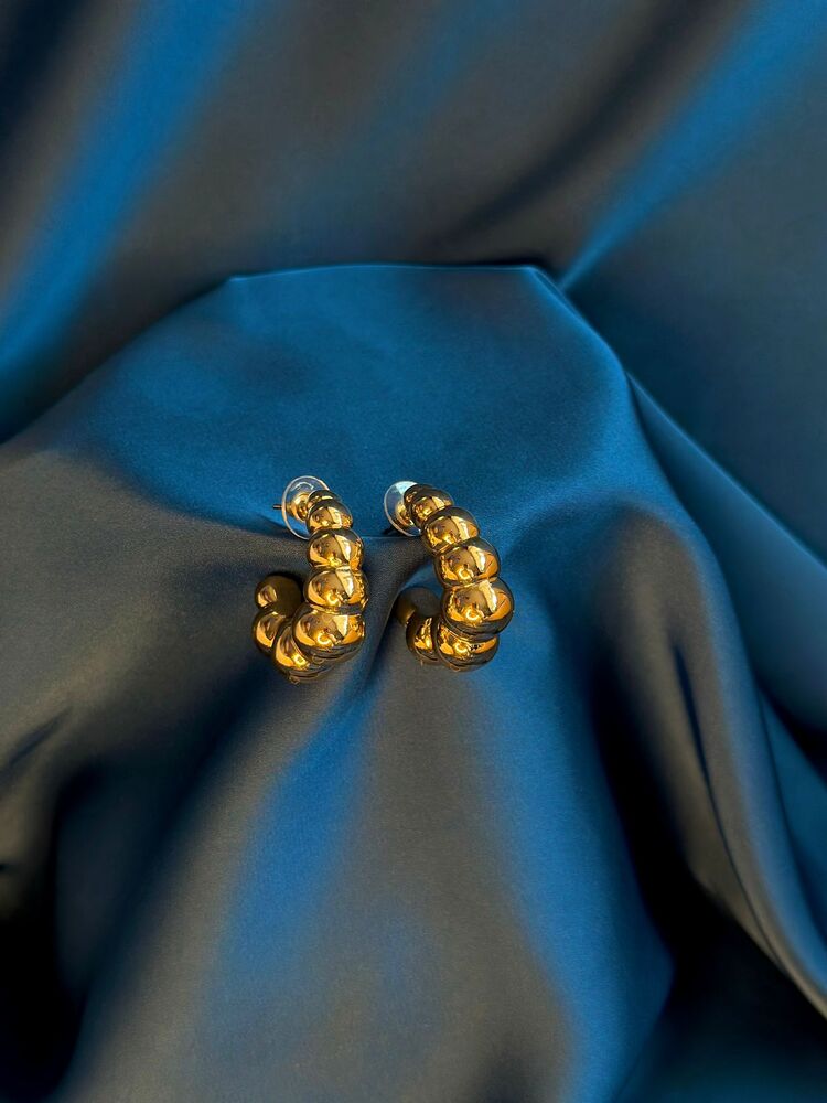 Gold Boğum Çelik Küpe