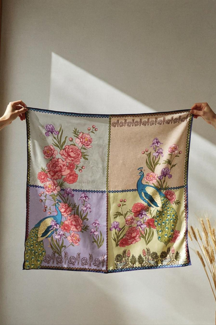 Hasbahçe İpek Fular 70x70 cm