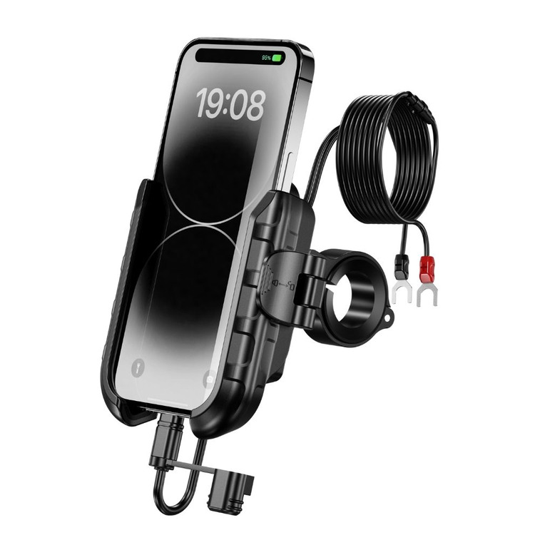 Nukrotech MR PLUS TYPE C Şarjlı Motosiklet Telefon Tutucu 