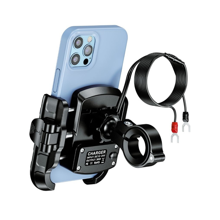 Nukrotech MR PLUS TYPE C Şarjlı Motosiklet Telefon Tutucu 