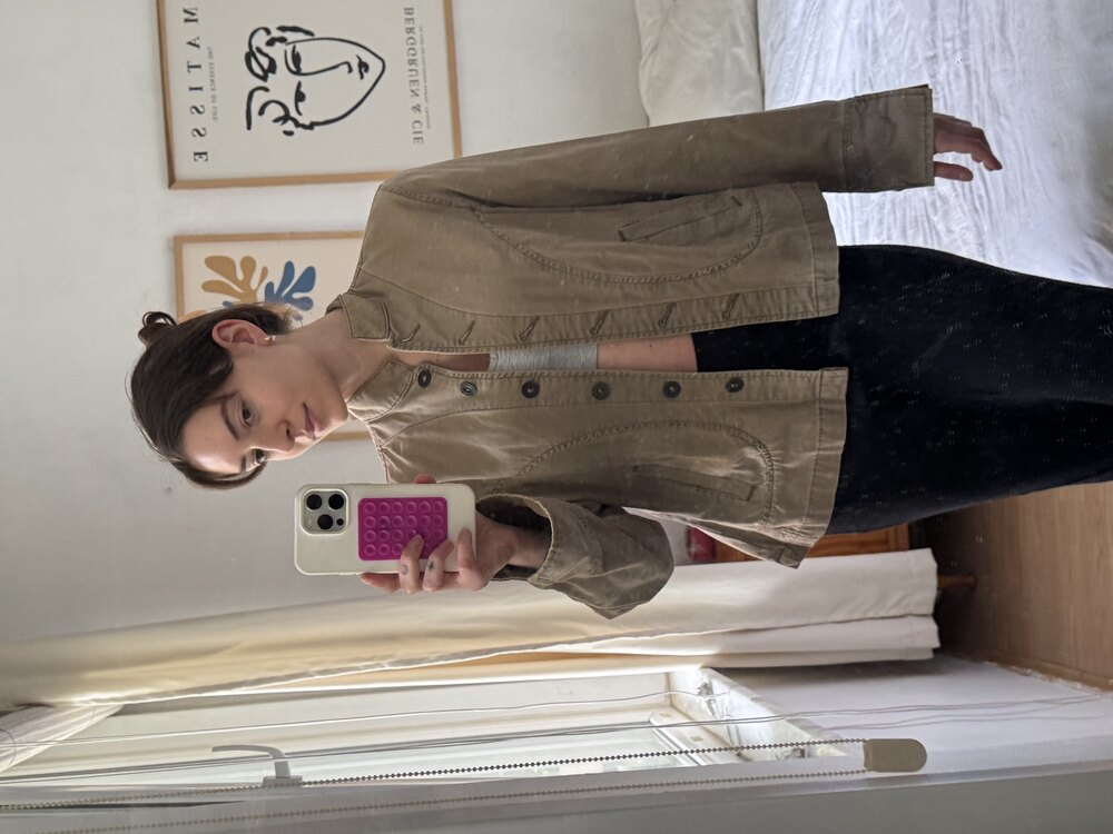 Vintage bej rengi ceket