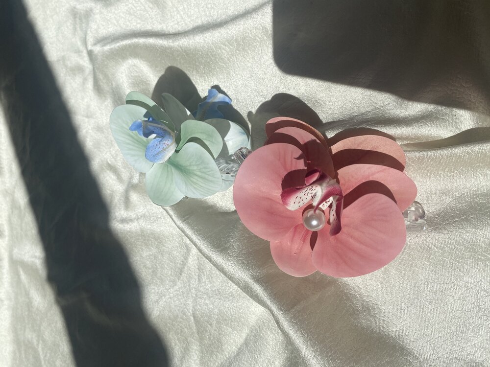 Pembe Çiçekli toka