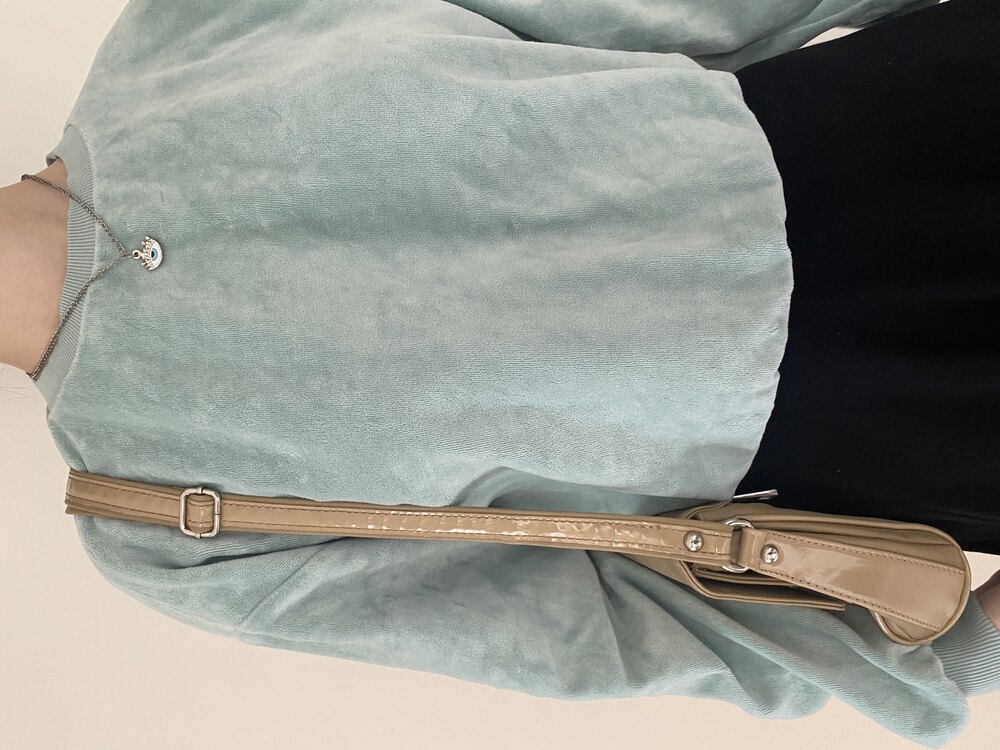 Mavi kadife sweat