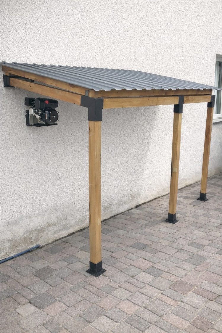 15° 8x8 cm Ev Kapı Gölgelik Carport Pergola Duvar Montaj Seti Demir Bağlantı Braket Çadır