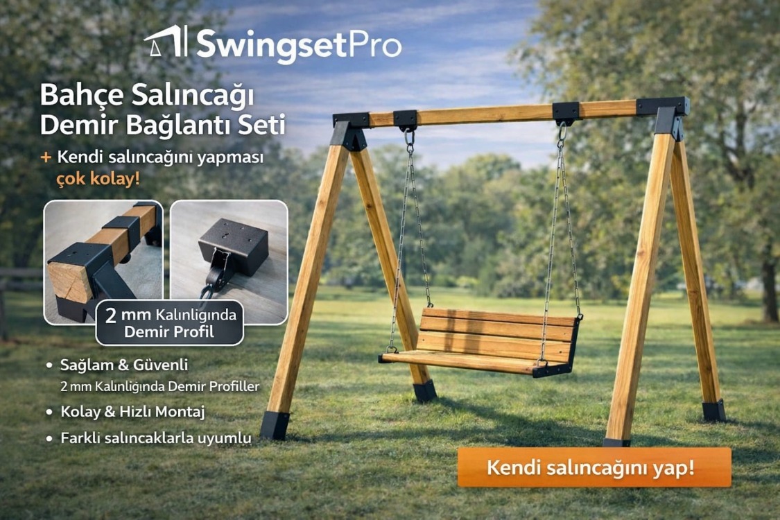 bahçe salıncak Montaj 8x8 demir profil bağlantı elemanları kiti 