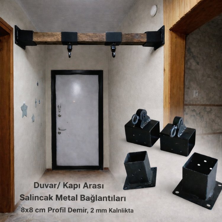 Salıncak hamak düvar arası kapı arası demir bağlantı montaj elemanları