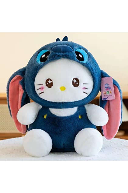 stitch kostümlü hello kitty peluş 30 cm