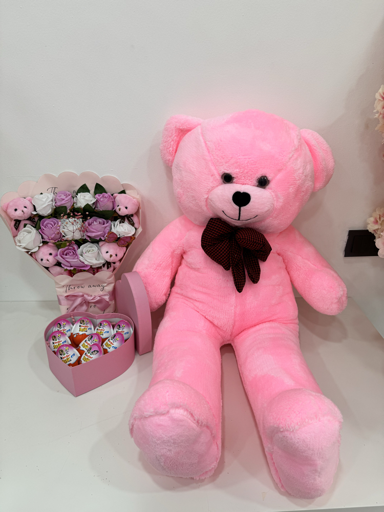 PEMBE ÜÇLÜ SET ( 1 METRE AYICIK )