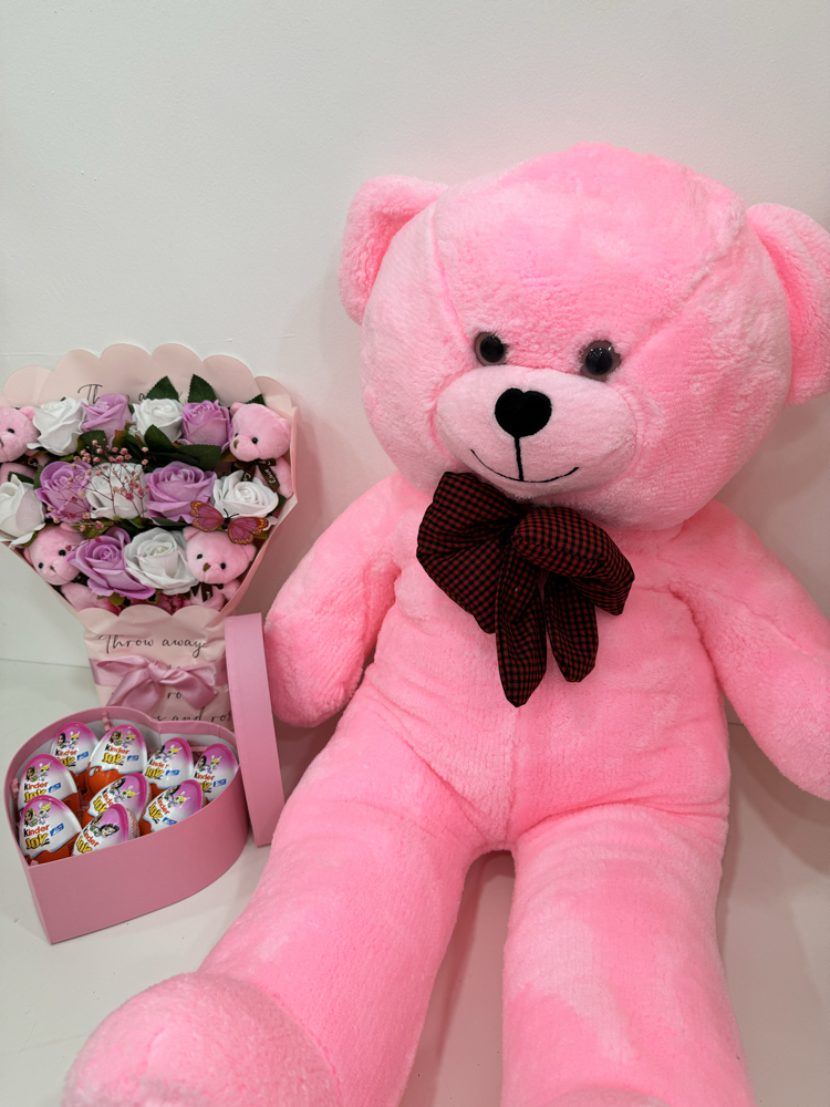 PEMBE ÜÇLÜ SET ( 1 METRE AYICIK )