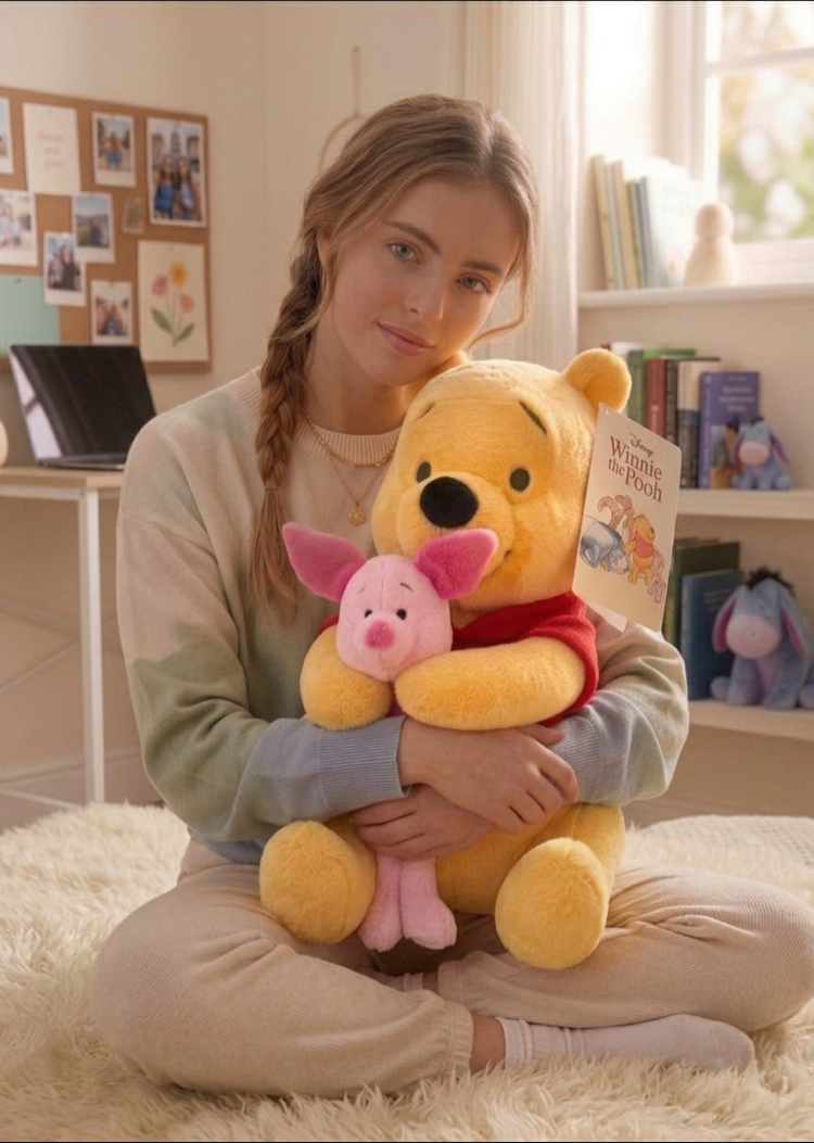 ORJİNAL LİSANSLI PİGLET VE POOH PELUŞ