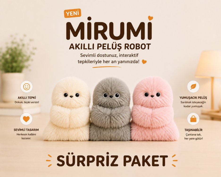 MİRUMİ AKILLI PELUŞ ROBOT (sürpriz paket)
