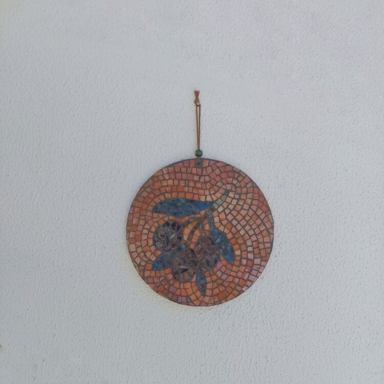 20cm Zeytin Mozaik Duvar Süsü