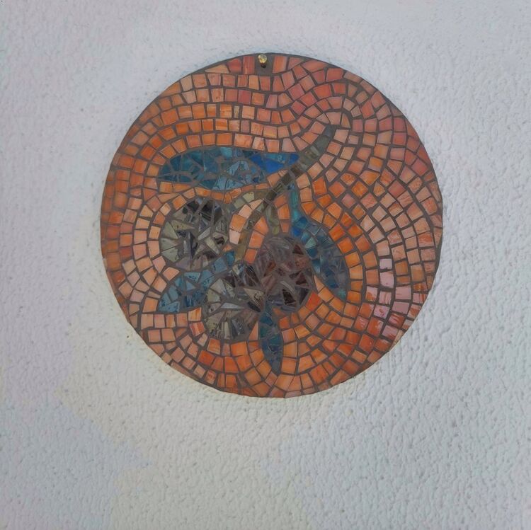 20cm Zeytin Mozaik Duvar Süsü