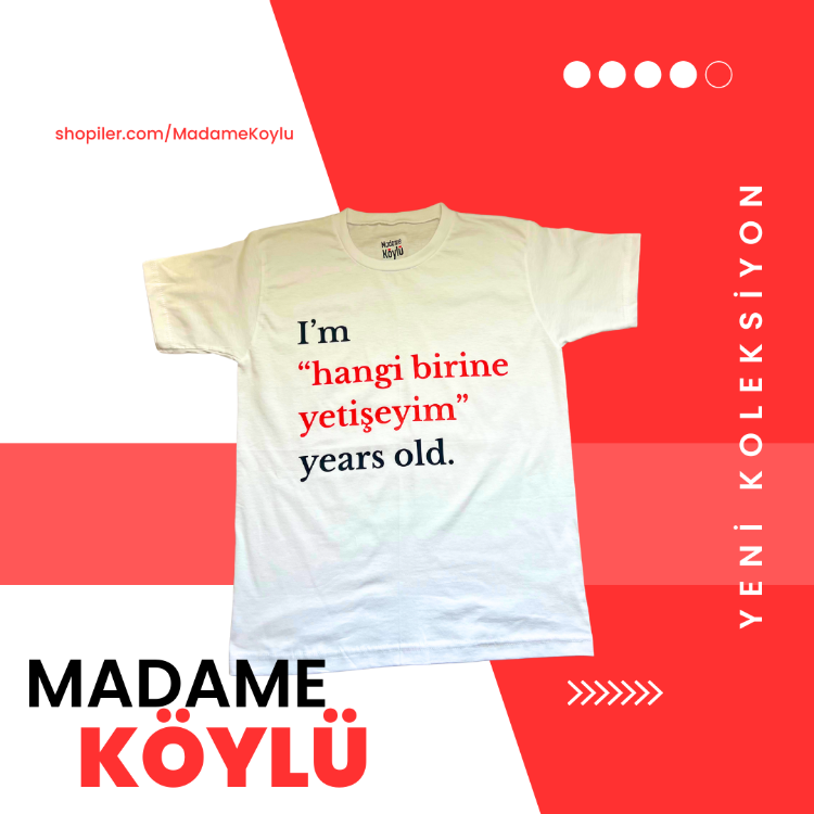 YAZI BASKILI BEYAZ T-SHIRT