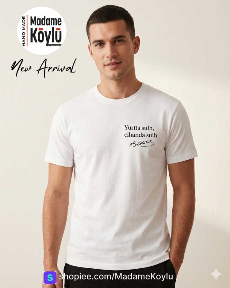 YAZI BASKILI BEYAZ T-SHIRT