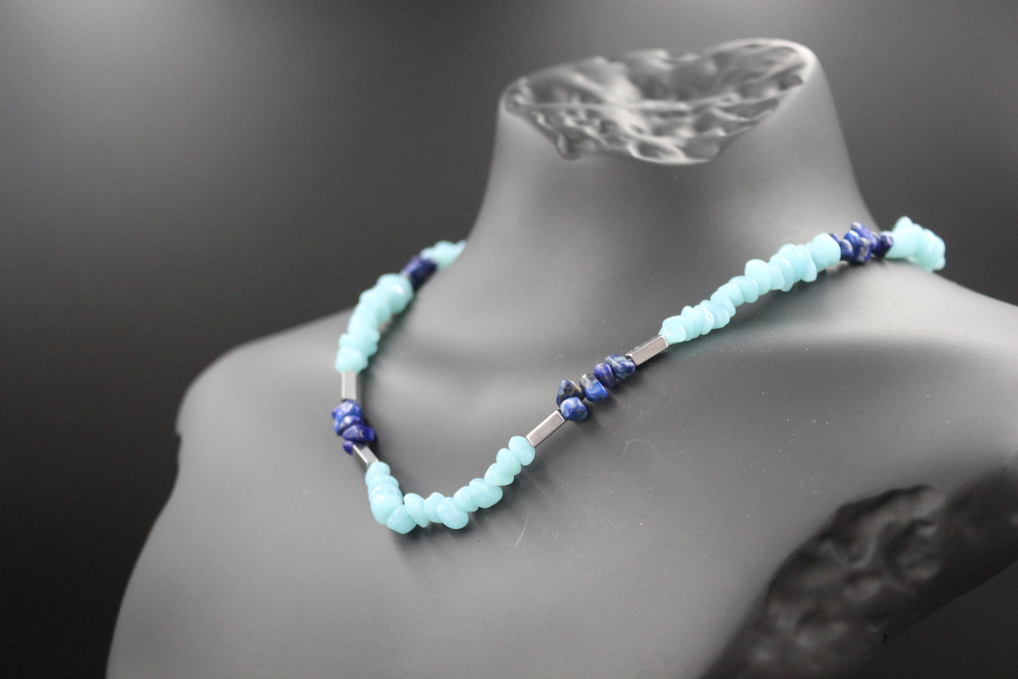 Lapis Lazuli & Aquamarine for Strength and Serenity – Handmade