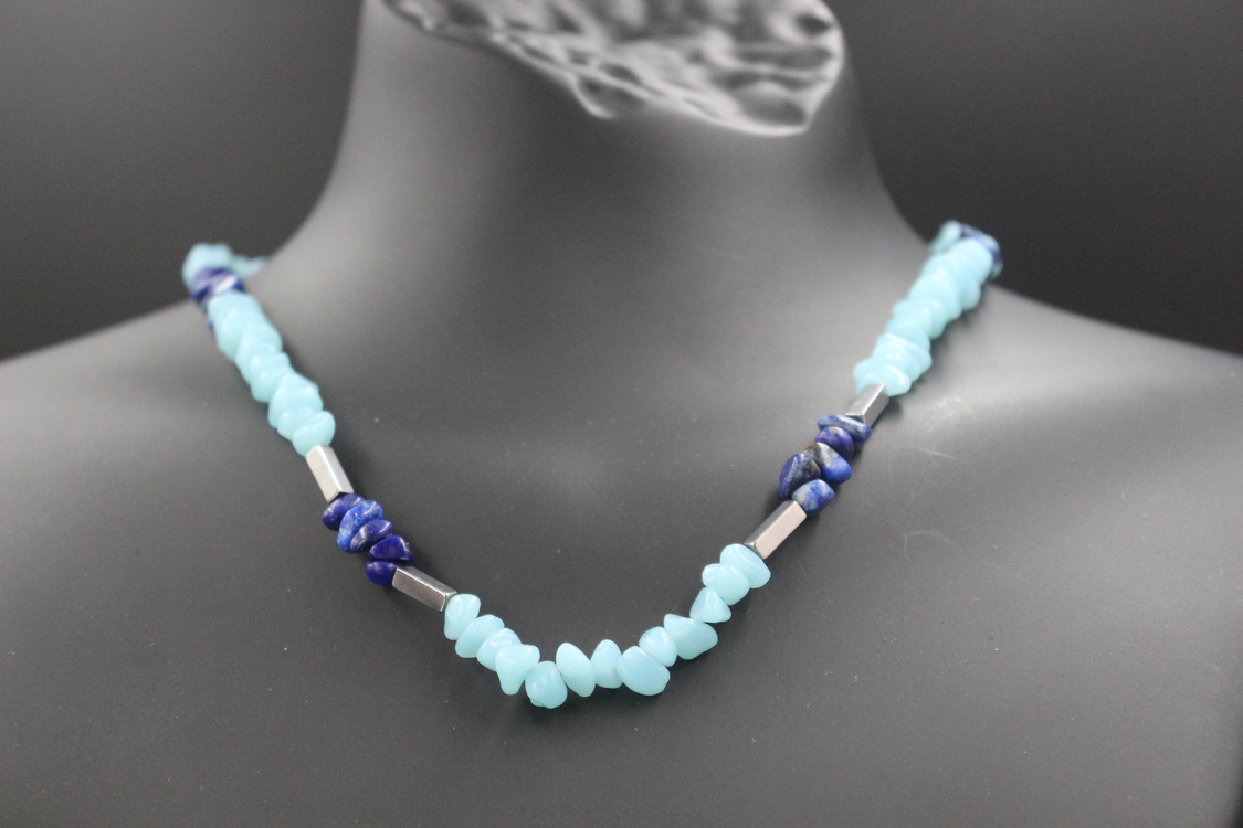 Lapis Lazuli & Aquamarine for Strength and Serenity – Handmade
