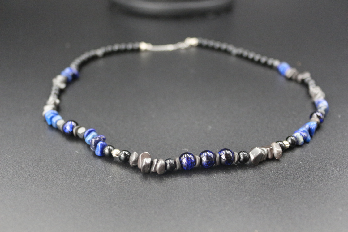 Lapis Lazuli ve Hematit Kolye – El Yapımı, Orijinal Tasarım